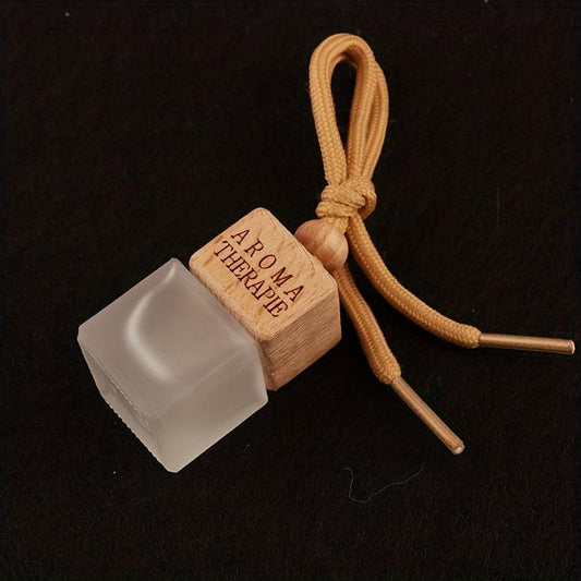 8ml Square Frosted Glass Car Perfume Bottle Air Freshener