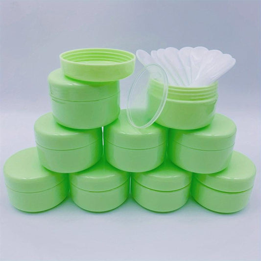 9pcs 20g Travel Cosmetic Jar With Spatula