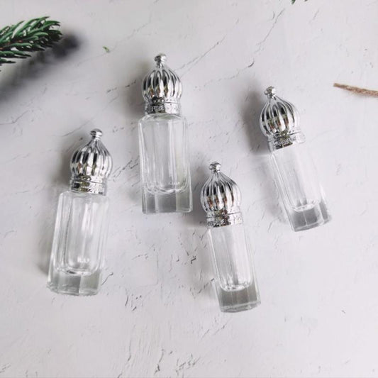 Vintage Glass Perfume Roller Bottle Crown Cap Essential Oil Travel Access