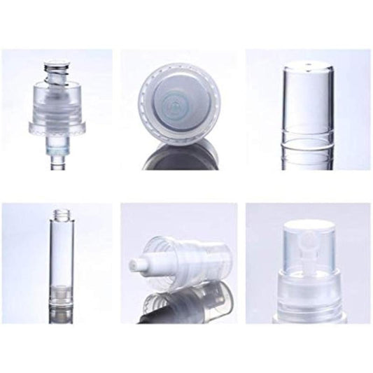 6Pcs Clear Airless Pump Bottle Empty Travel Size Dispenser Makeup Storage Vial