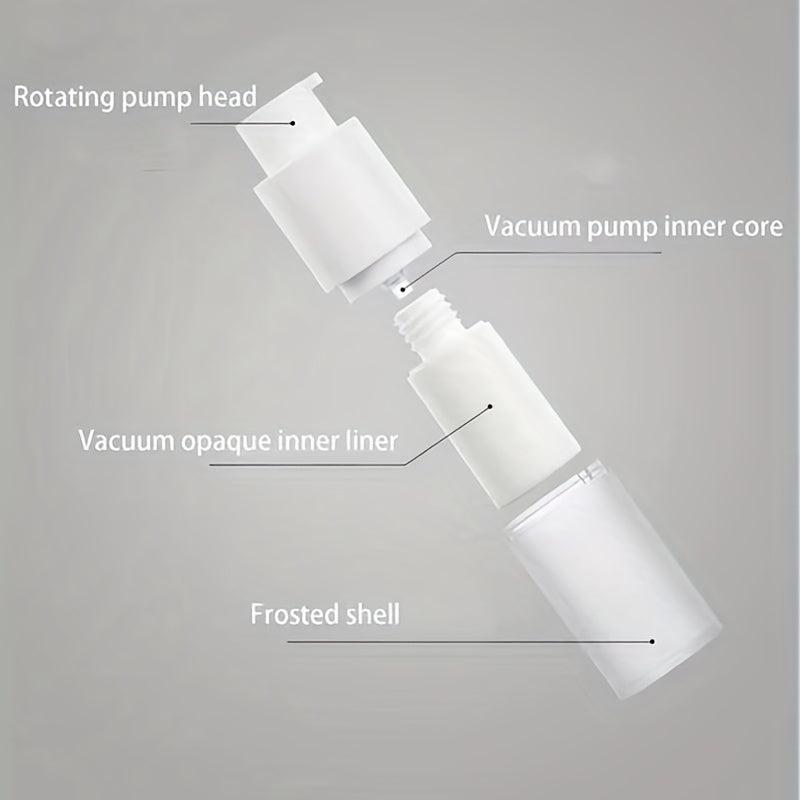 Frosted Airless Pump Bottle for Travel - Refillable Cosmetic Container