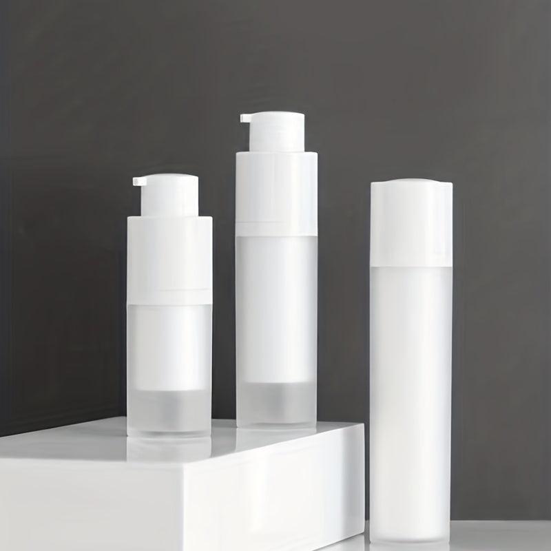 Frosted Airless Pump Bottle for Travel - Refillable Cosmetic Container