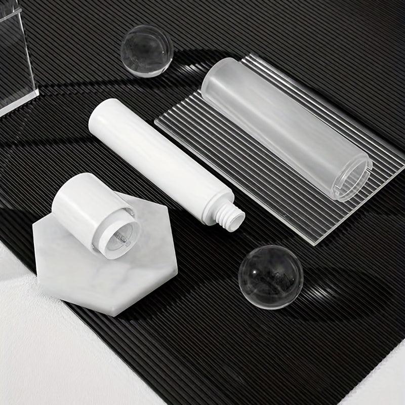 Frosted Airless Pump Bottle for Travel - Refillable Cosmetic Container