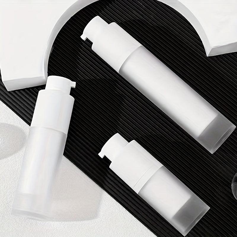 Frosted Airless Pump Bottle for Travel - Refillable Cosmetic Container