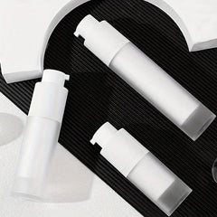 Frosted Airless Pump Bottle for Travel - Refillable Cosmetic Container