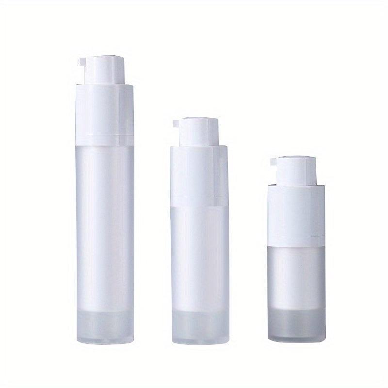 Frosted Airless Pump Bottle for Travel - Refillable Cosmetic Container