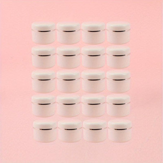 20pcs 20ml Plastic Cream Jar Refillable Bottles for Cosmetics Makeup Skincare