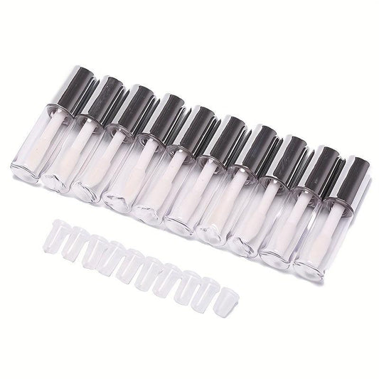 10pcs 1 2ml Empty Clear Lip Gloss Tubes Plastic Makeup Sample Containers