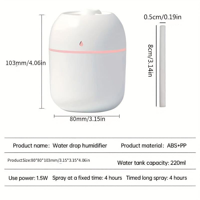 Quiet 220ml Portable Mini Humidifier for Bedroom Travel Office