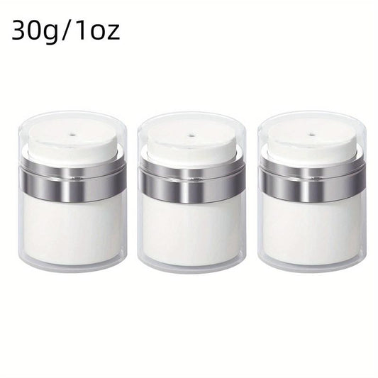 Airless Pump Jar Refillable Bottle for Moisturizer Travel Containers