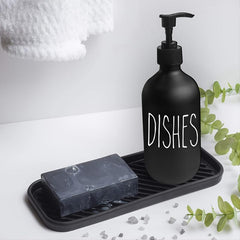 2 Pack Matte Plastic Soap Dispenser Bottles Reusable Set