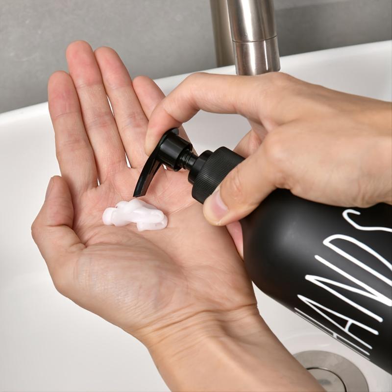 2 Pack Matte Plastic Soap Dispenser Bottles Reusable Set