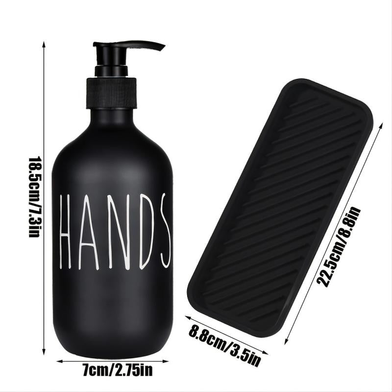 2 Pack Matte Plastic Soap Dispenser Bottles Reusable Set