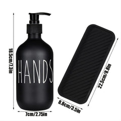 2 Pack Matte Plastic Soap Dispenser Bottles Reusable Set