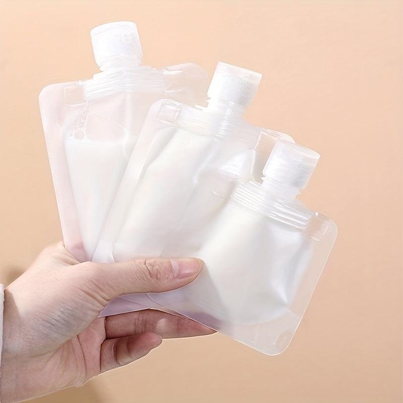 3pcs Empty Squeeze Pouch Makeup Bags Leakproof Portable Cosmetic Containers