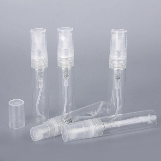 8pcs 3ml Mini Clear Glass Spray Bottle Refillable Perfume Atomizer for Travel