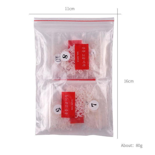 500 pcs Clear Short Acrylic Extension French Nail Tips for Half Cover Nails