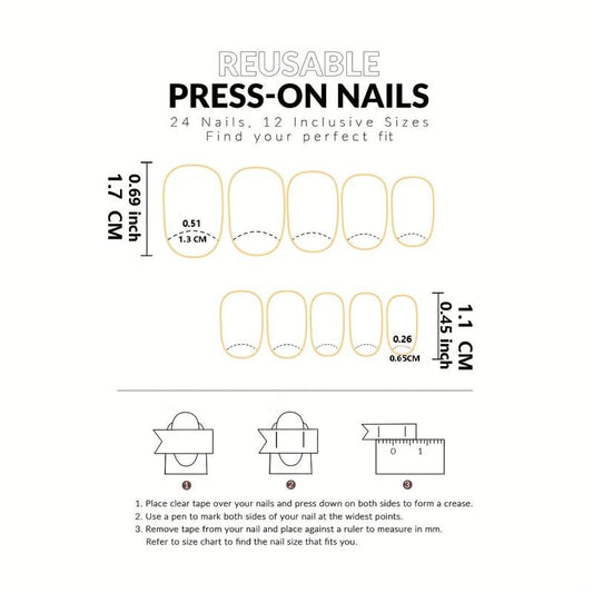 24Pcs Gradient False Nails Short Square French Tip Glossy Transparent