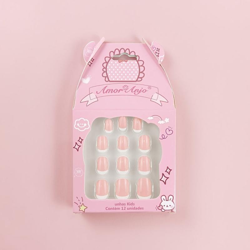 Kid's Cartoon Print Press On Nails 12pcs