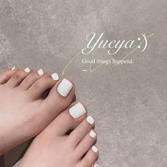 24pcs Solid Toenail Patch Wear Nail