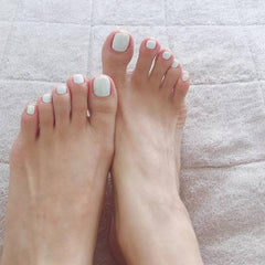 24pcs Solid Toenail Patch Wear Nail