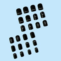 24 pcs Matte Press On Nails Square Glue Long Lasting Halloween Nails
