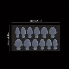 60pcs Silicone Dual Nail Forms for French Nails & Gel Extensions
