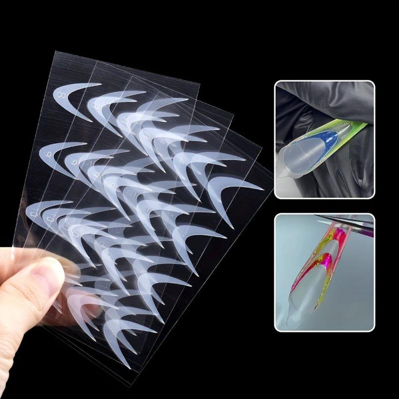 60pcs Silicone Dual Nail Forms for French Nails & Gel Extensions