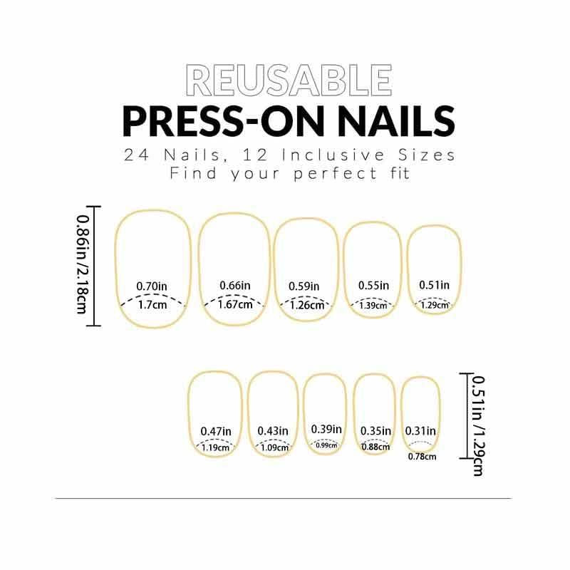 24pcs Nude French Press On Nails Short Almond Acrylic False Nails