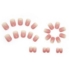 Gradient Nude Acrylic Press On Nails for Women - Easy Application & Long Lasting