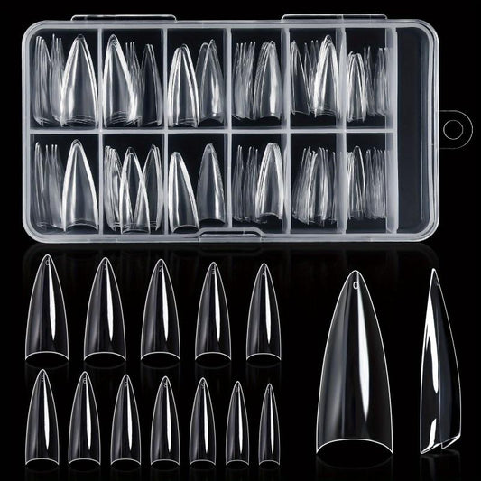 120PCS Medium Stiletto Nail Tips Almond Shape False Nails
