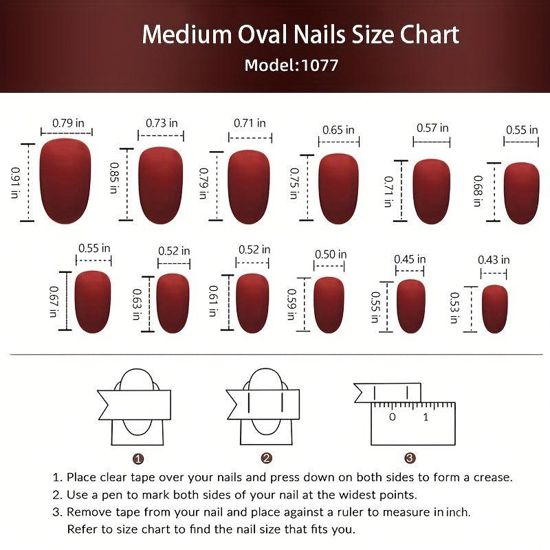 24pcs Reusable Oval Nude Pink Press On Nails for Weddings