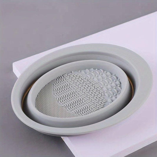 Silicone Makeup Brush Scrubber Cleaning Mat & Bowl