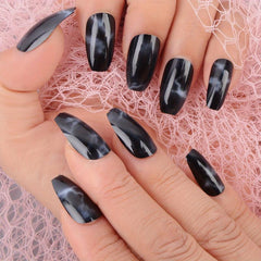 24pcs Pink Gradient Acrylic Nail Kits with Glue and Nail File