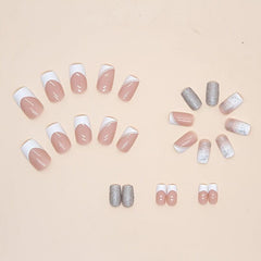 Glittery Pink Press On Nails for Women and Girls