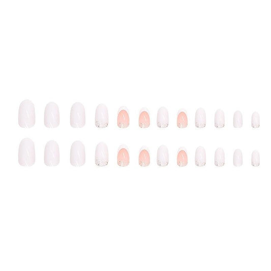Glittery Full Cover Stick On Acrylic Nails for Women