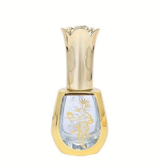 Vintage Decorative DIY Perfume Atomizer Golden Glass Bottle 10ml