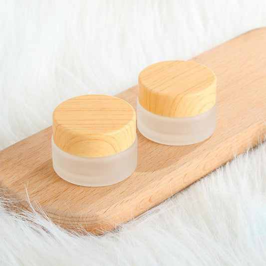 Wood Grain Lid Cream Jar for Makeup Lotion Eco Friendly