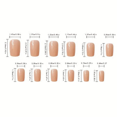 24pcs Purple Pink Gradient Press On Nails French Tips Acrylic Nail