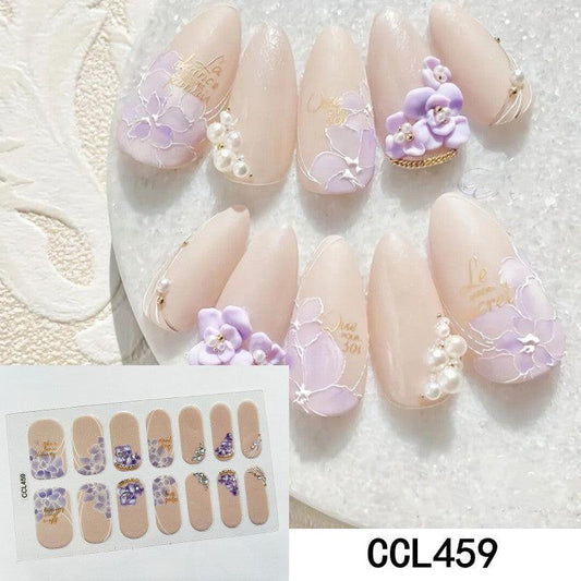 Full Cover Nail Decals Manicure Stickers For Girls Women