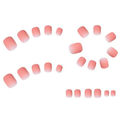 24pcs Pink Gradient Press On Nails Easy to Apply Long Lasting