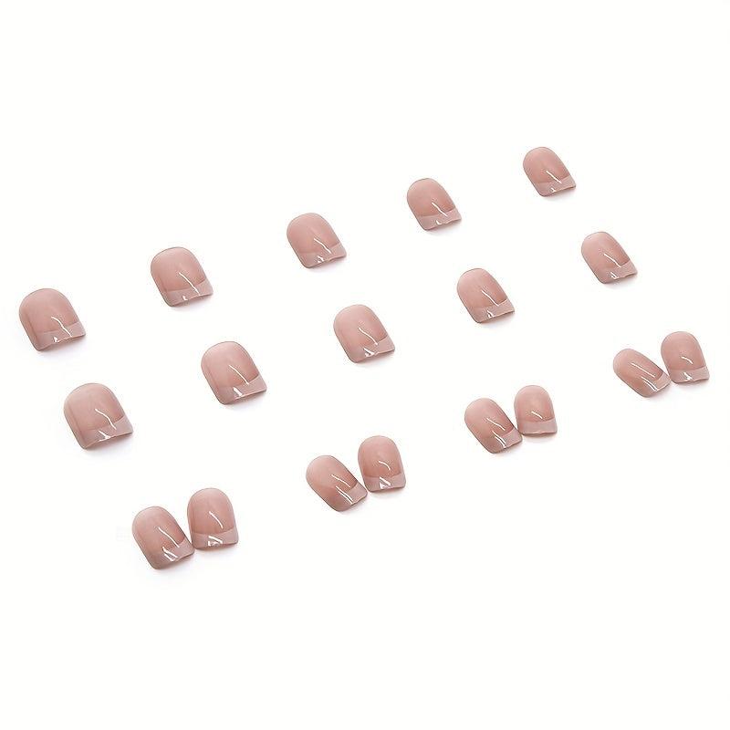Y2K Pink Press On Nails Glossy Acrylic Square False Nails