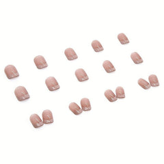 Y2K Pink Press On Nails Glossy Acrylic Square False Nails