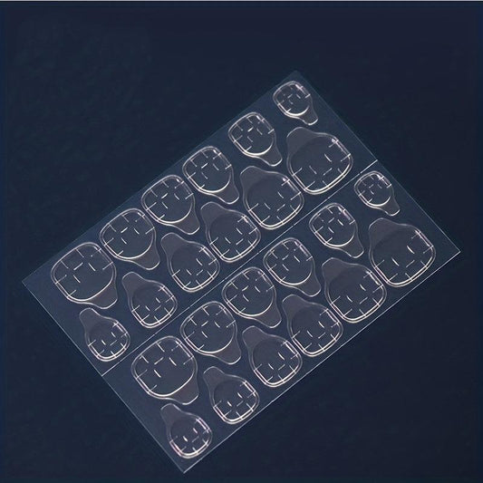 24 pcs Glossy Press On Nails with 3D Rhinestones - Easy to Apply and Remove