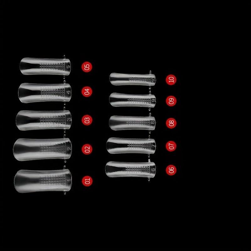 Poly Extension Gel Nail Forms 100pcs Clear Extension Tips Set Acrylic False Nail