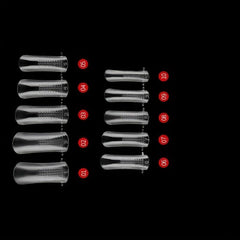 Poly Extension Gel Nail Forms 100pcs Clear Extension Tips Set Acrylic False Nail