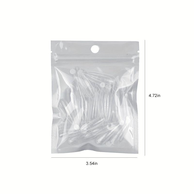 60 pcs Clear Acrylic Nail Extension Forms Full Cover Nail Tips Kit