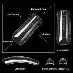 60 pcs Clear Acrylic Nail Extension Forms Full Cover Nail Tips Kit