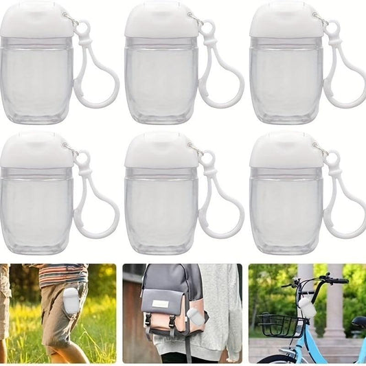 Clear Empty Bottle Hand Sanitizer Travel Holder Keychain
