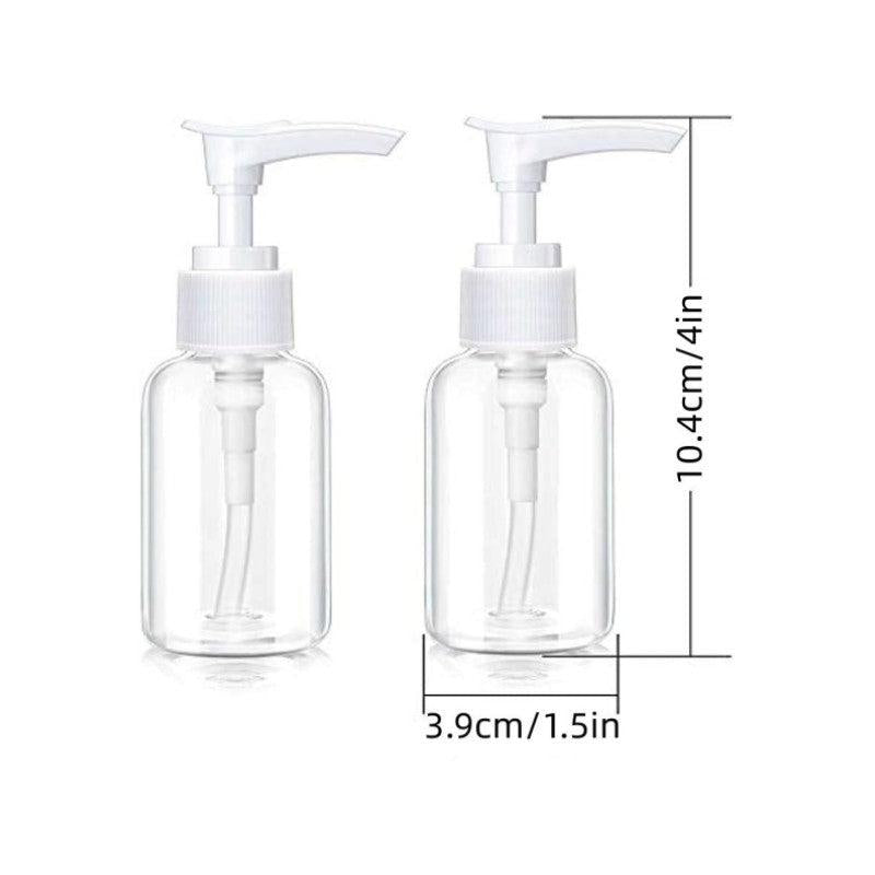 4Pcs 50ml Travel Bottles Pump Foamer Lotion Dispenser Clear Plastic Mini